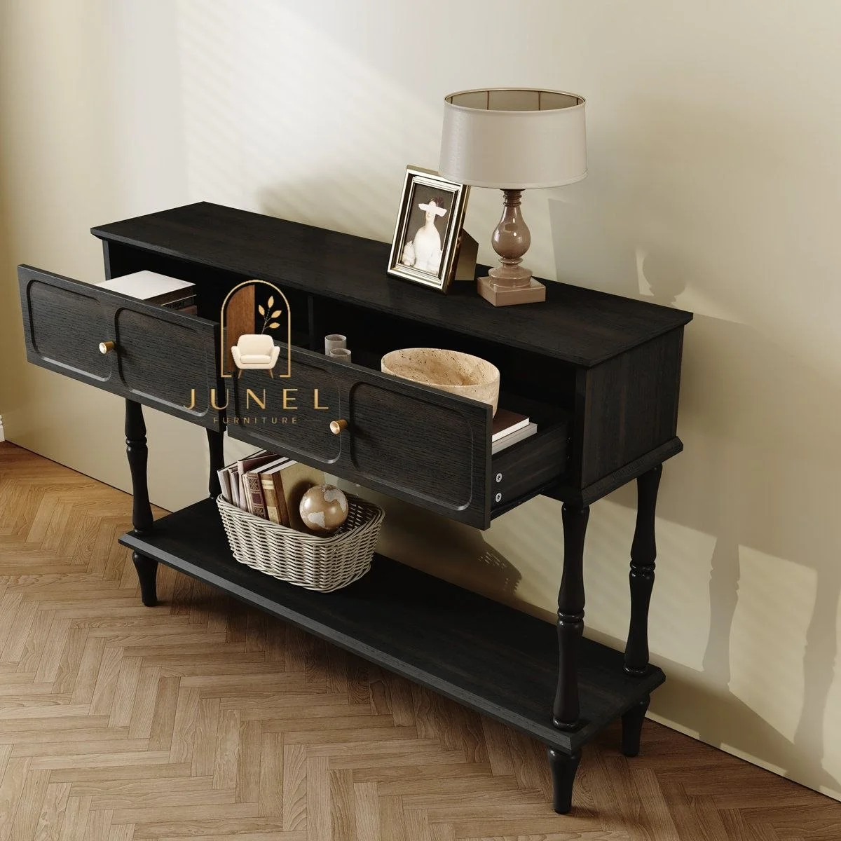 Noir Luxe Console Table