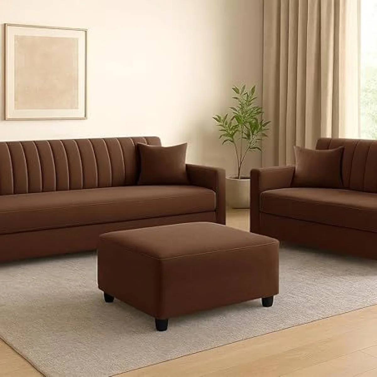 Havana 5-Seater Sofa Set with Ottoman Table
