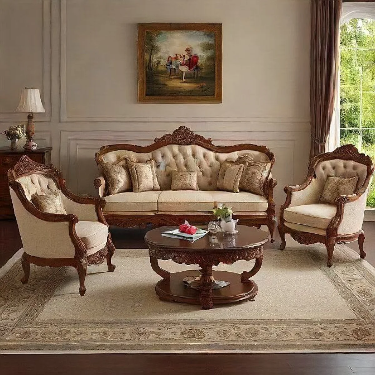 Imperial Royale 5-Seater Sofa Set with Coffee Table